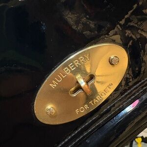 Mulberry Glossy Black Bag with Gold Hardware